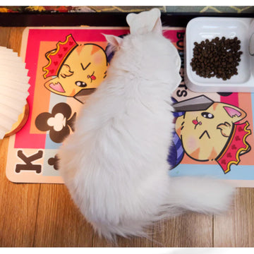Cat Poker Series Food Mat