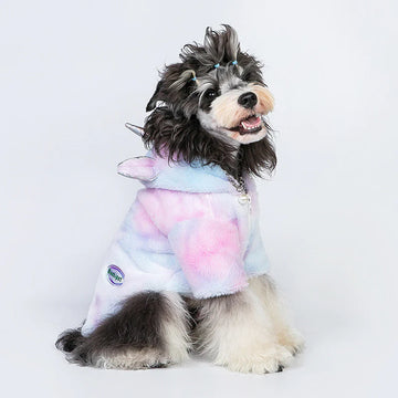 Unicorn Shaped Tie-Dye Dog Clothes