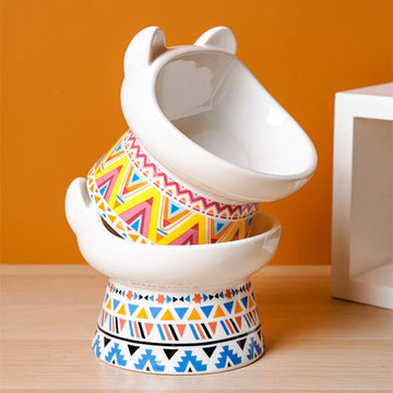 Bohemian Style Cat Bowl