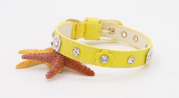 Hand Made Leather Pet Collar Flower