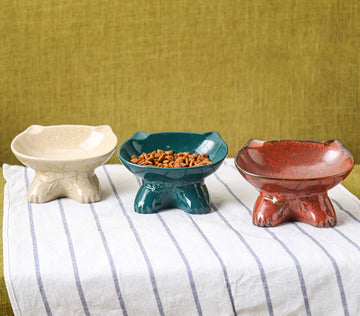 Hand Made Cat-Shape Cat Bowl