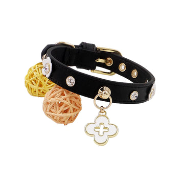 Hand Made Leather Pet Pacifier Nails Collar