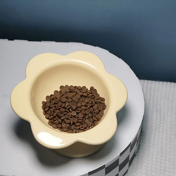 Pink Flower Cat Bowl