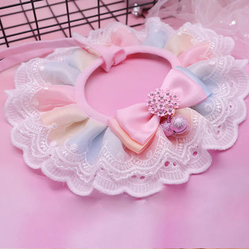 Bow Lace Saliva Towel Cat Bib