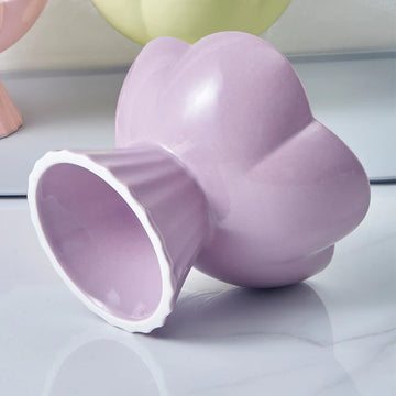 Flower and Shell Cat Bowl