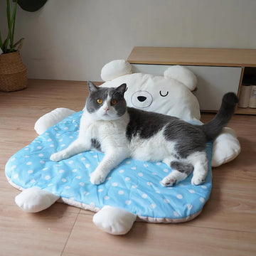 White Ear Bear Cool Cat Mat