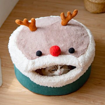 Christmas Elk Cat Bed