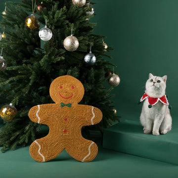 Large Gingerbread Man Cat Scratching Pad